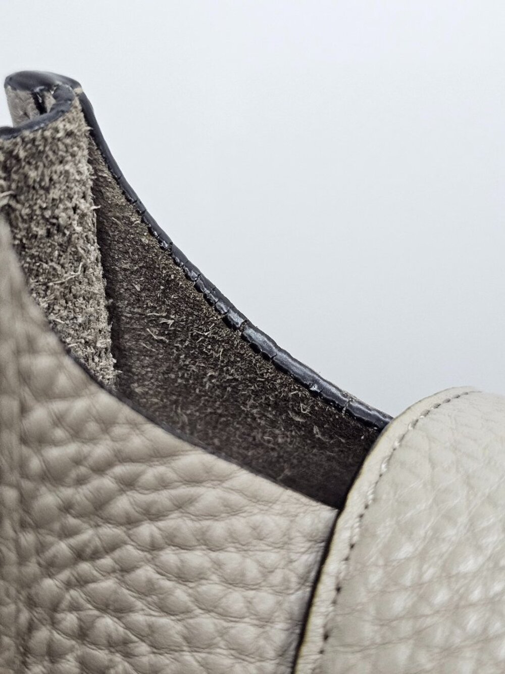 Taupe Gray Pebbled Leather Crossbody Bag w/ Gold Studs by Rebecca Minkoff - Picture 11 of 14